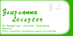 zsuzsanna leiszter business card